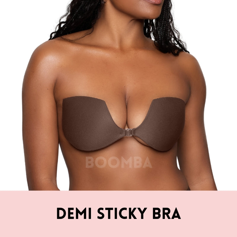 Low cut sticky bra discount