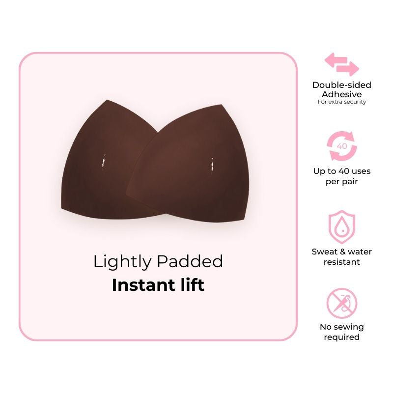 1 Pair Silicone Bra Invisible Comfy Triangle Bra Pads Up Lift